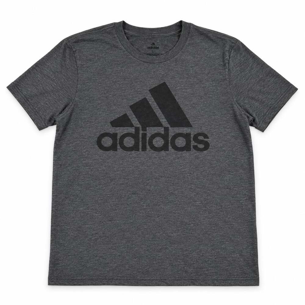 Adidas Amplifier Tee Charcoal Gray Heather Graphic T-Shirt